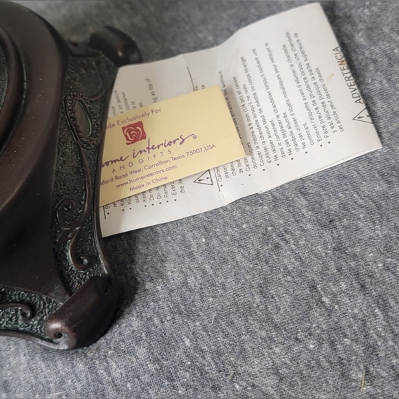 Vintage Solid Bronze Candle Holder - Picture 2 of 5